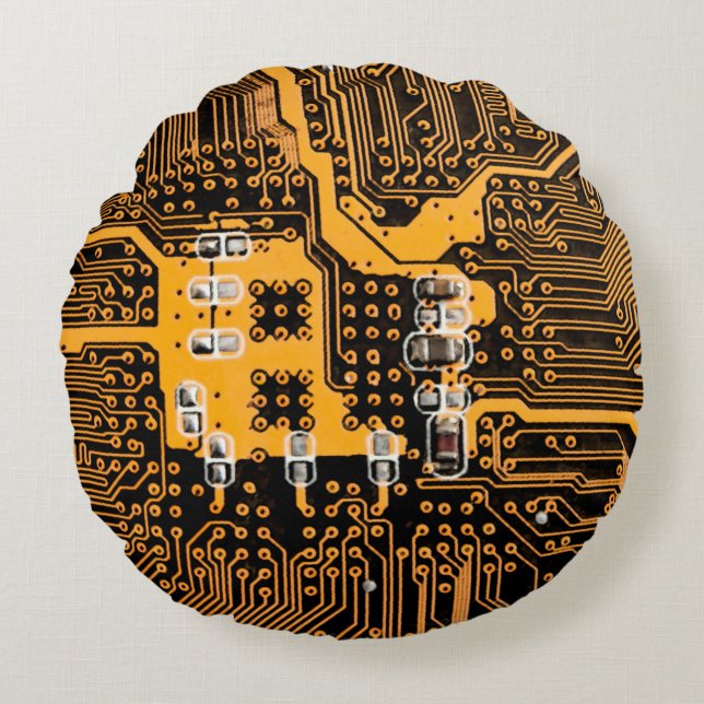 Mikroschema struktur illustrationchip,mikro,backgr rund kudde (Framsidan)