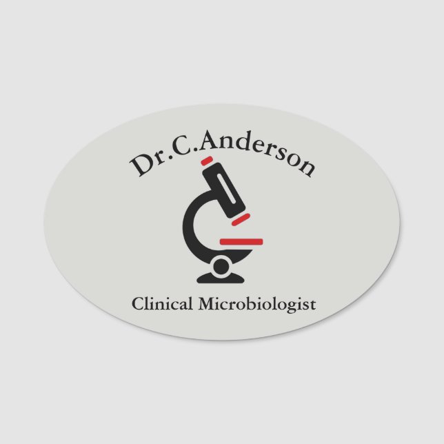 Mikroskop Design Namn bricka Namnbricka (Framsida)