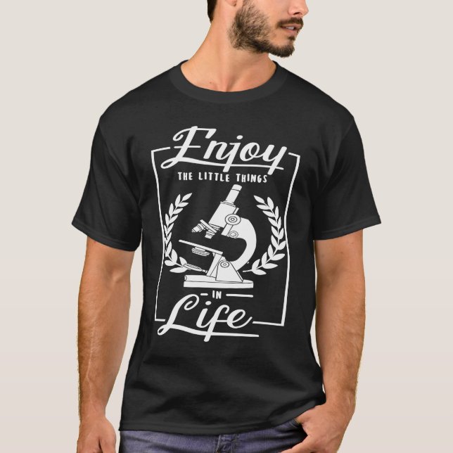 Mikroskop Microbiology Laboratory Biology Science T Shirt (Framsida)