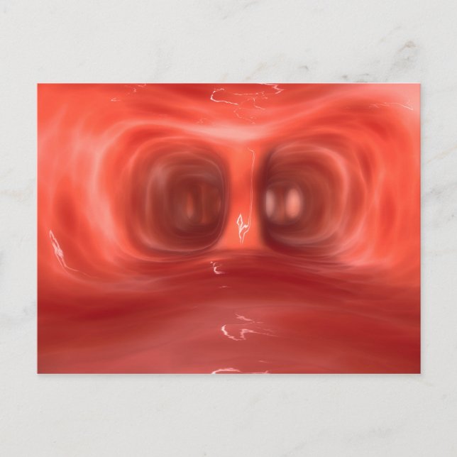 Mikroskopisk bild inuti humana lungor vykort (Framsida)