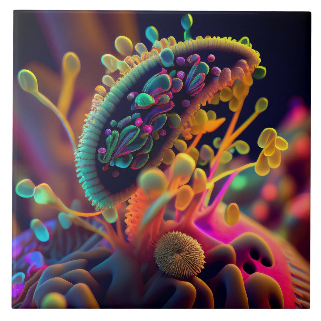 Mikroskopisk bildplatta kakelplatta (Framsidan)