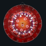Mikroskopisk Corona Virus Red Modern Darttavla<br><div class="desc">Microscopic Corona Virus Red Science Modern Dart Board</div>