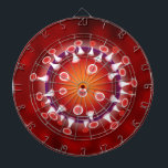 Mikroskopisk Corona Virus Red Modern Darttavla<br><div class="desc">Microscopic Corona Virus Red Science Modern Dart Board</div>