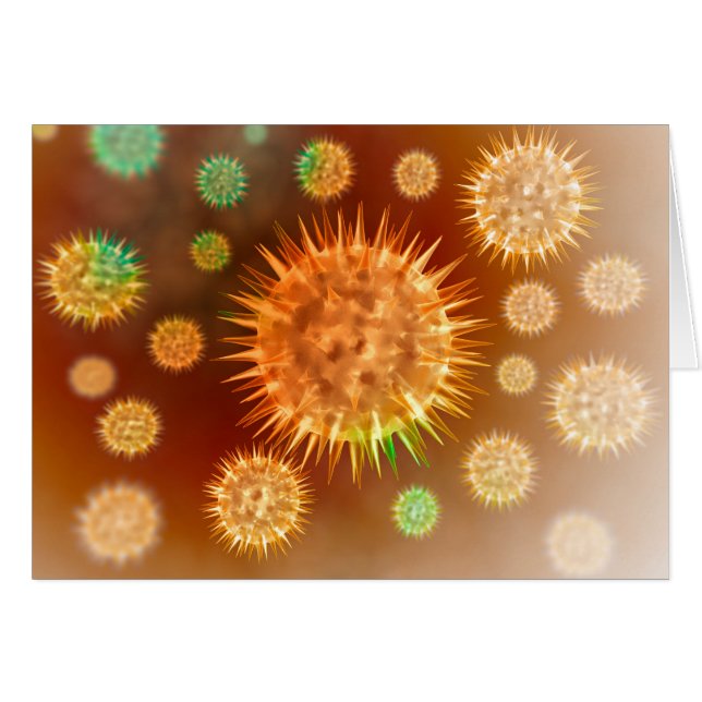 Mikroskopisk vy av cancerceller hälsningskort (Framsidan Horizontal)