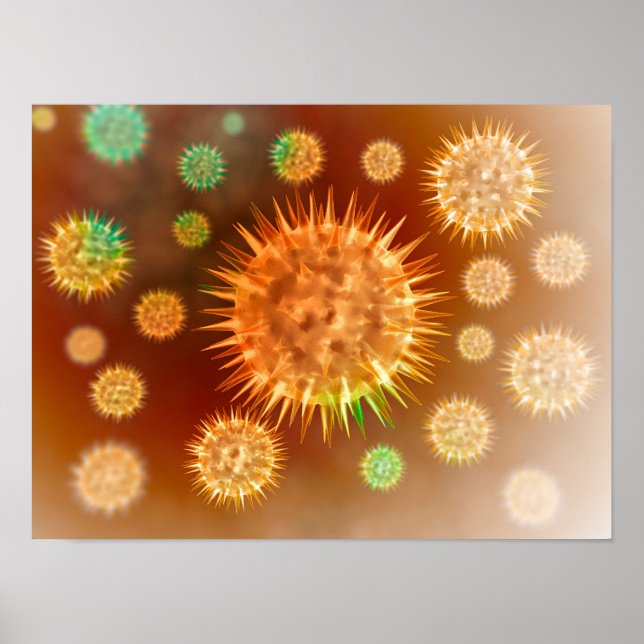 Mikroskopisk vy av cancerceller poster (Framsidan)