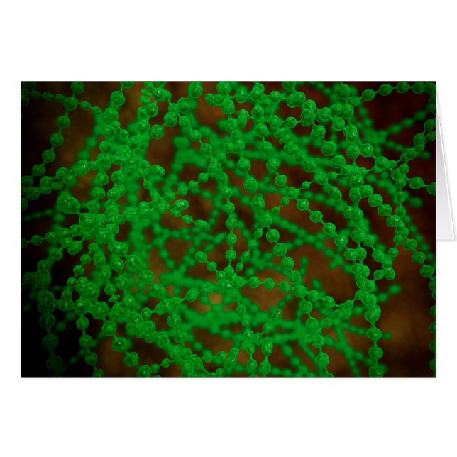 Mikroskopisk vy av cocci Bacterium Hälsningskort (Framsidan Horizontal)