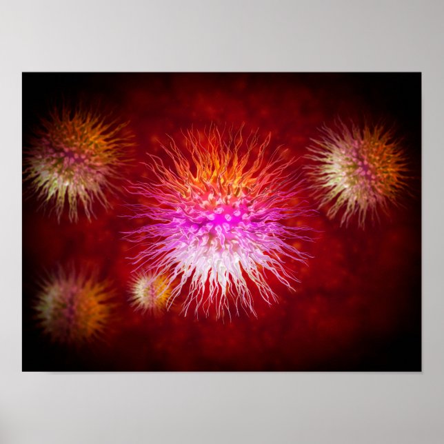 Mikroskopisk vy av dendrimers 1 poster (Framsidan)