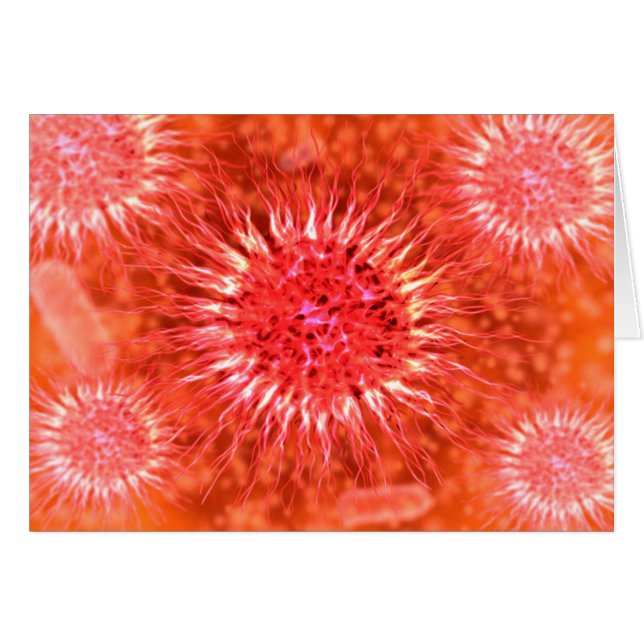 Mikroskopisk vy av dendrimers 2 hälsningskort (Framsidan Horizontal)