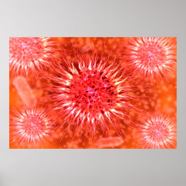 Mikroskopisk vy av dendrimers 2 poster (Framsidan)