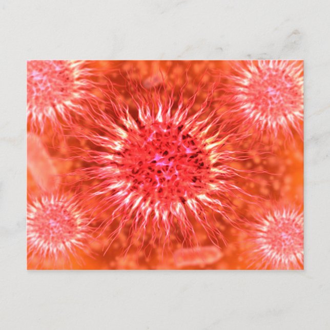 Mikroskopisk vy av dendrimers 2 vykort (Framsida)