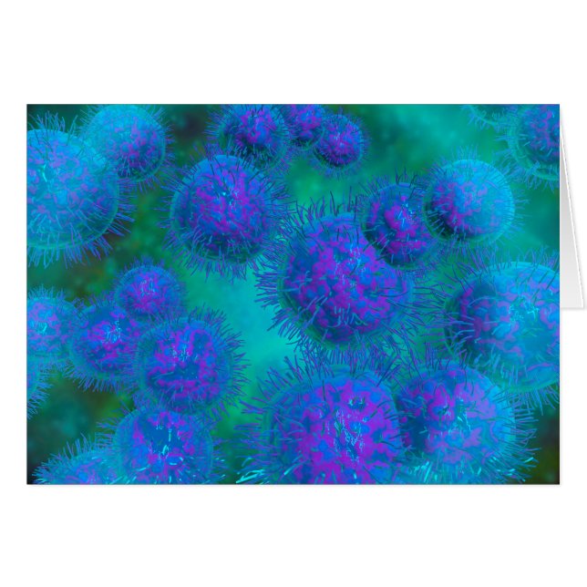 Mikroskopisk vy av diplococcus Bacterium Hälsningskort (Framsidan Horizontal)