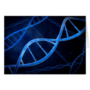 Mikroskopisk vy av DNA Hälsningskort