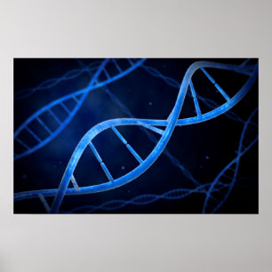 Mikroskopisk vy av DNA Poster