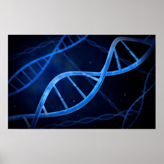 Mikroskopisk vy av DNA Poster