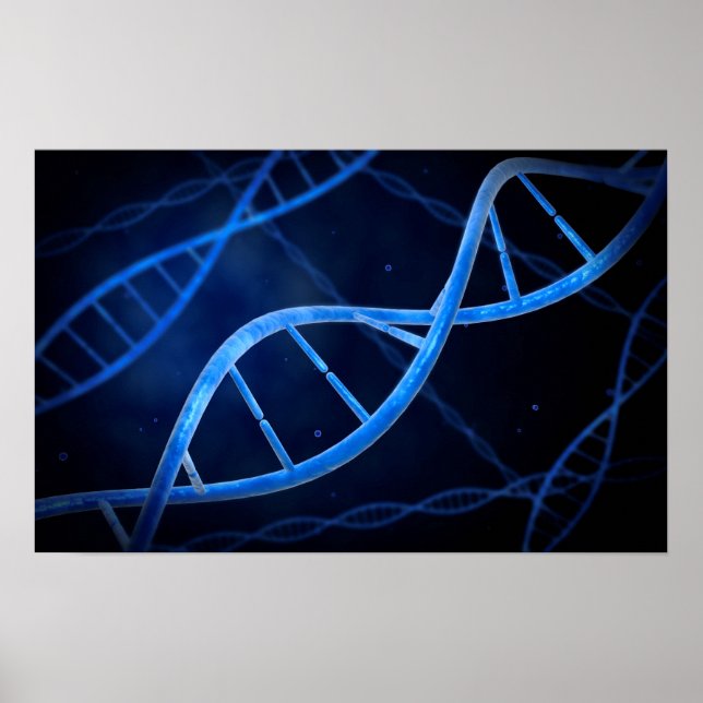 Mikroskopisk vy av DNA Poster (Framsidan)
