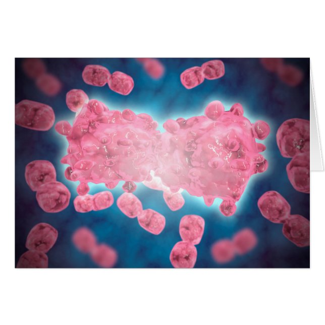 Mikroskopisk vy av en grupp av leukemiceller hälsningskort (Framsidan Horizontal)