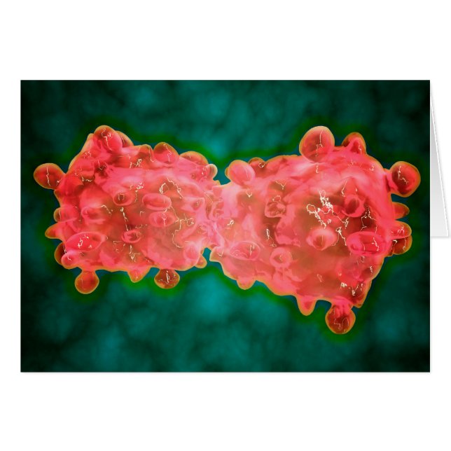 Mikroskopisk vy av en leukemicell hälsningskort (Framsidan Horizontal)