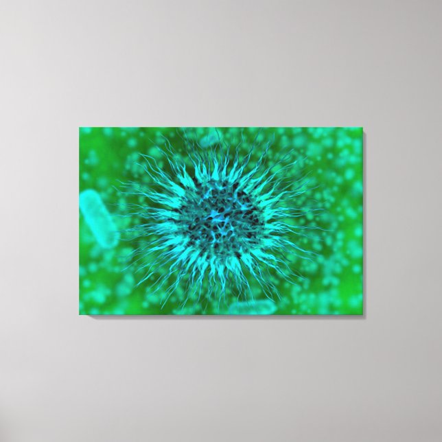 Mikroskopisk vy av endrimers 3 canvastryck (Framsida)