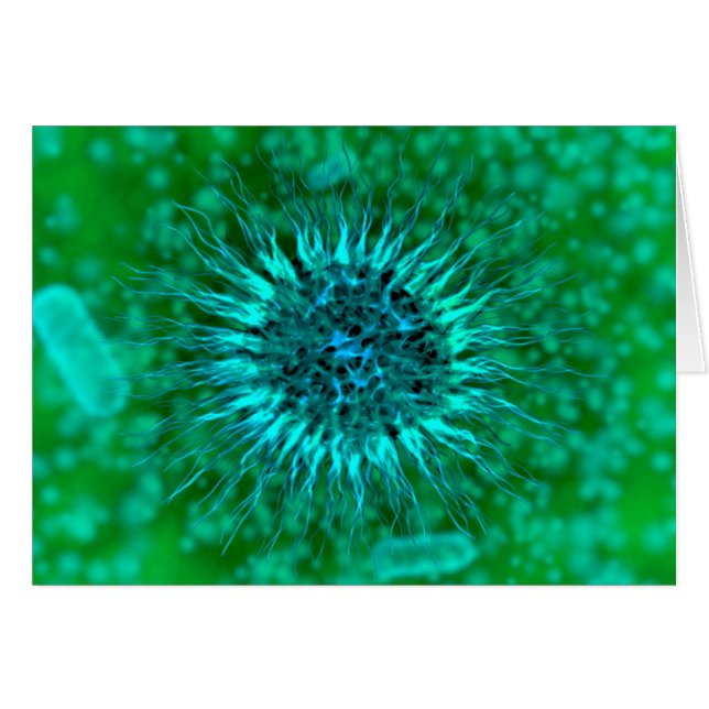 Mikroskopisk vy av endrimers 3 hälsningskort (Framsidan Horizontal)