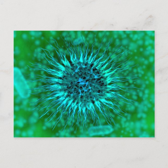 Mikroskopisk vy av endrimers 3 vykort (Framsida)