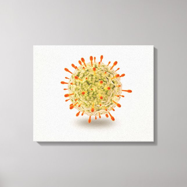 Mikroskopisk vy av herpesvirus 2 canvastryck (Framsida)