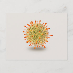 Mikroskopisk vy av herpesvirus 2 vykort