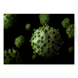 Mikroskopisk vy av HIV virus 1 Hälsningskort