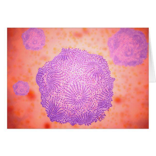 Mikroskopisk vy av Hund Parvovirus 2 Hälsningskort (Framsidan Horizontal)