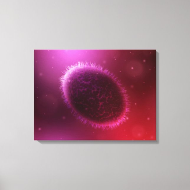 Mikroskopisk vy av Samllpox 1 Canvastryck (Framsida)