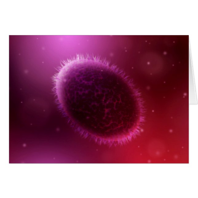 Mikroskopisk vy av Samllpox 1 Hälsningskort (Framsidan Horizontal)