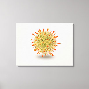 Mikroskopiskt beskåda av Herpesvirus 2 Canvastryck
