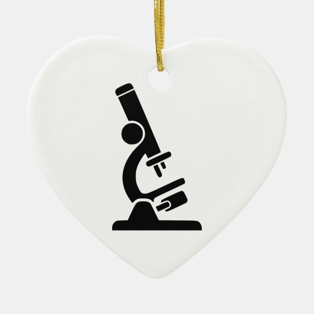 MikroskopSilhouette Julgransprydnad Keramik (Framsidan)