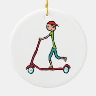 Mikrosparkcykel Julgransprydnad Keramik