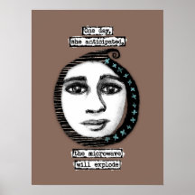 Mikrovågen kommer att explodera och Poster väggkon