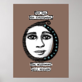 Mikrovågen kommer att explodera och Poster väggkon