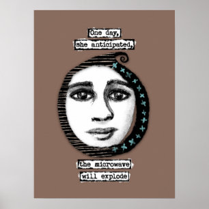 Mikrovågen kommer att explodera och Poster väggkon