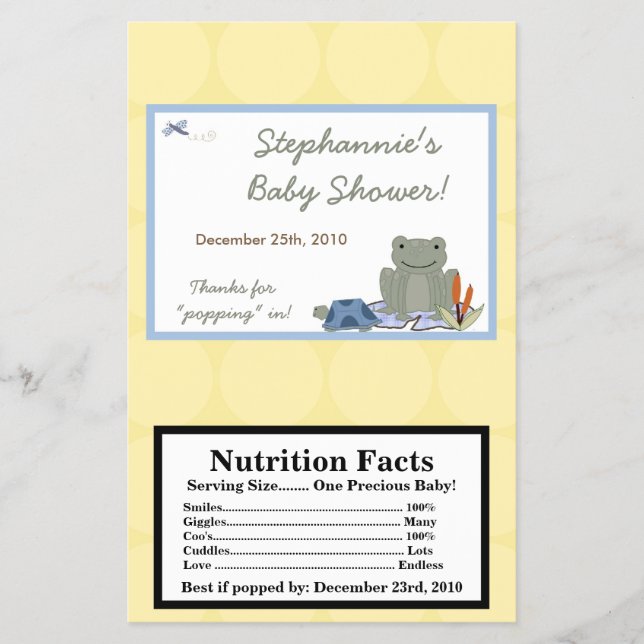 Mikrovågsblad Blad Frog Turtle Bee Flygblad (Framsidan)