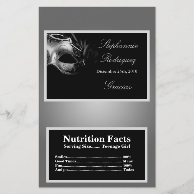 Mikrovågsglasavfall Mis XV Silver Flygblad (Framsidan)