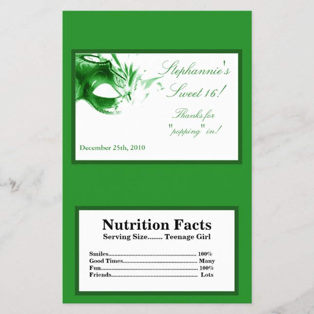 Mikrovågsglasyr 16 Gröntar Flygblad (Framsidan)