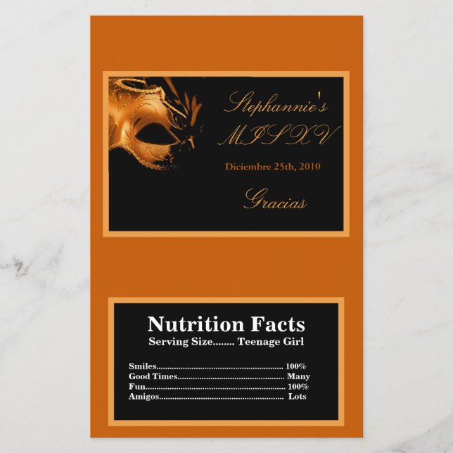 Mikrovågsglasyr Mis XV-Orange Flygblad (Framsidan)