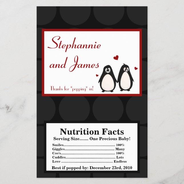 Mikrovågsglasyr Penguin Kärlek par Mate Flygblad (Framsidan)