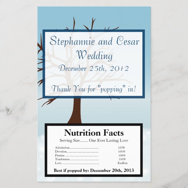 Mikrovågskålen Twinkling Snö/Bare Träd Flygblad (Framsidan)