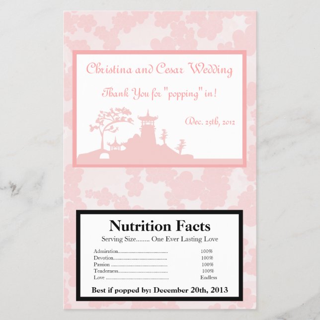 Mikrovågskålssopor Oriental Garden Flygblad (Framsidan)