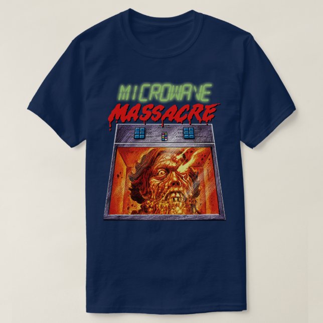 Mikrovågsmassacre Cult Classic Comedy Horror Fläkt T Shirt (Design framsida)