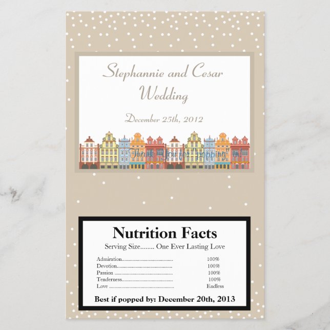 Mikrovågspånet Wrapper Gamle Town-jul Flygblad (Framsidan)