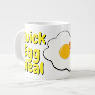 Mikrovågsskramlade ägg Mugg med funny citat Jumbo Mugg