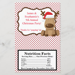 Mikrowave Popcorn Wrapper Reindeer jul JULAFTON
