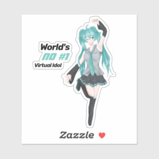 Miku Anpassningsbar-cut Vinyl Sticker Klistermärken