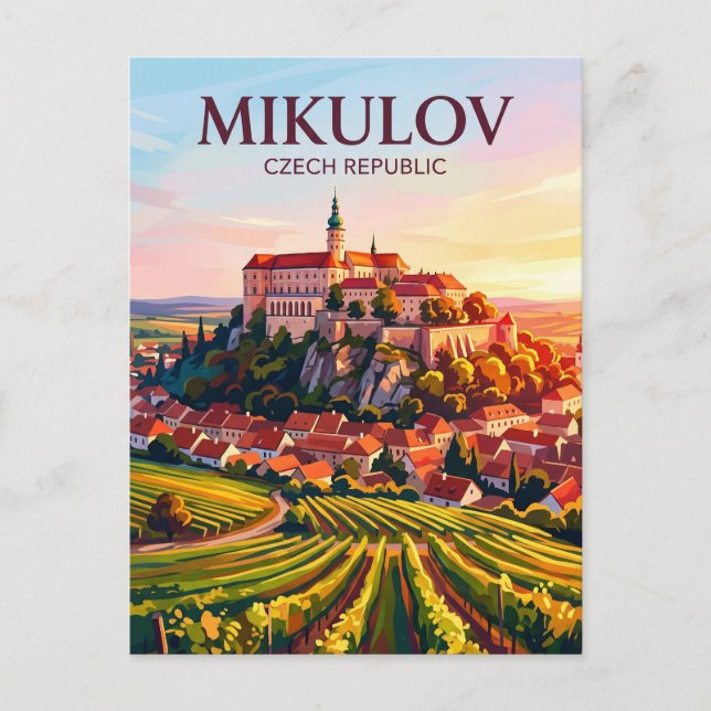 Mikulov Tjeckien Vykort (Framsida)