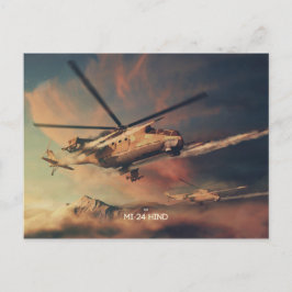Mil Mi-24 HIND-vykort Vykort